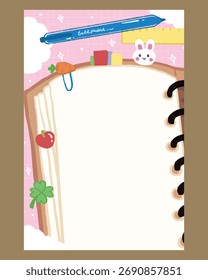 Plano de fundo bonito diário e ilustração quadro