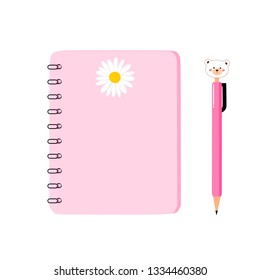 Cute diary Vector Icon.