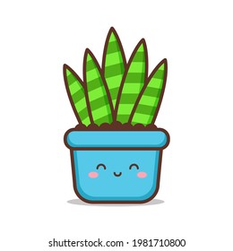 cute different expression colorful pot