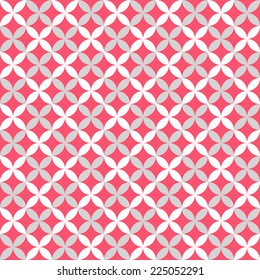 Cute different vector seamless pattern. Pink, white and grey colors. Endless texture can be used for sweet romantic wallpaper, pattern fill, web page background, surface texture.