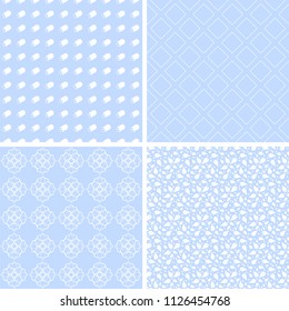 Cute different vector seamless patterns. Can be used for wallpaper, pattern fill, web page background, textures.