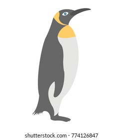 
A cute digital cartoon penguin flat flat icon
