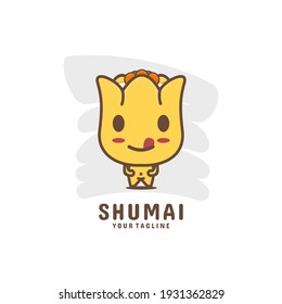Cute dim sum mascot character. shumai food