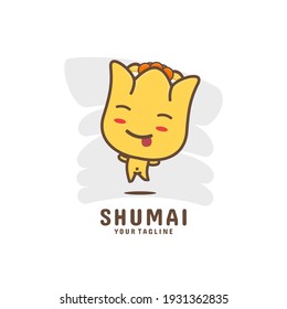 Cute dim sum mascot character. shumai food