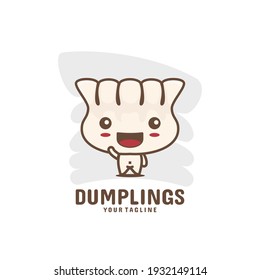 Cute dim sum mascot character. Chinese dumplings