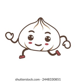 Cute dim sum mascot character. Asian, Chinese food