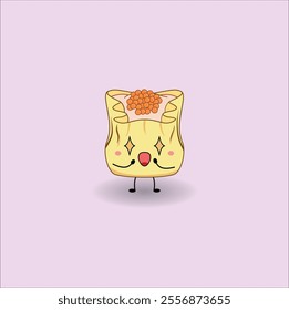 cute dim sum. Vector illustration design. Eps 10.