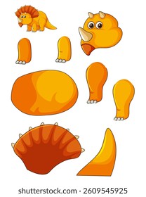 cute dino ancient living dinosaur animal paper cut creative printable activity for kids
