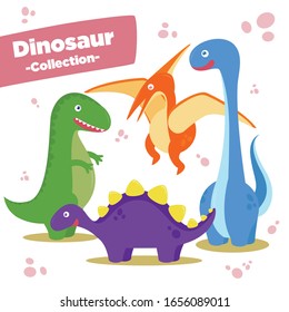 Cute dino. Cartoon baby dinosaur