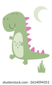 Cute dino clip art kids nursery. Scandinavian dino nursery wall art decor
