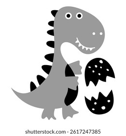 Cute dino clip art kids nursery. Scandinavian dino nursery wall art decor in