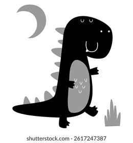 Cute dino clip art kids nursery. Scandinavian dino nursery wall art decor in