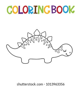 Cute dino coloring book.