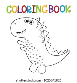 Cute dino coloring book.