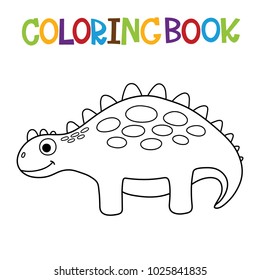 Cute dino coloring book.