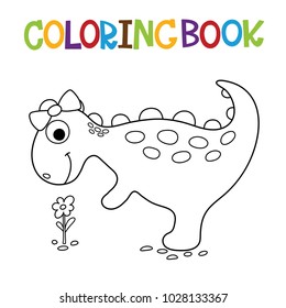 Cute dino coloring book.