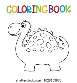 Cute dino coloring book.