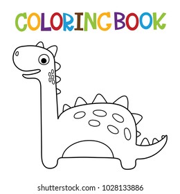 Cute dino coloring book.