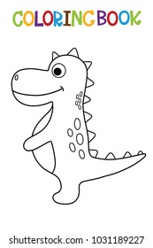 Cute dino coloring book.