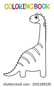 Cute dino coloring book.