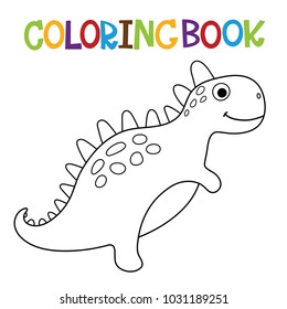 Cute dino coloring book.