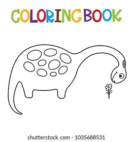 Cute dino coloring book.