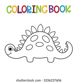 Cute dino coloring book.