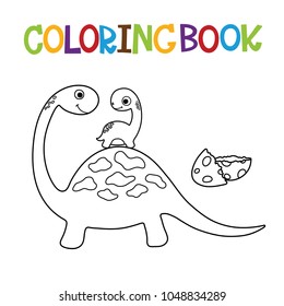 Cute dino coloring book.