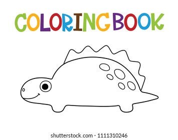 Cute dino coloring book.