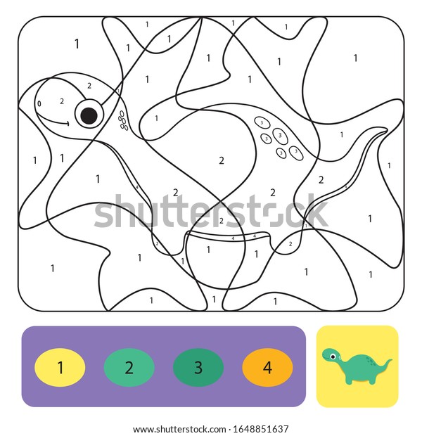 Cute Dino Coloring Page Kids Printable Stock Vector Royalty Free 1648851637