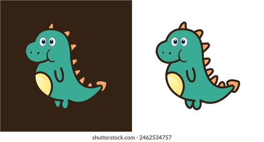 Cute Dino Design Vector Art Template