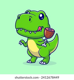 Ilustración Del Icono Del Vector De Cartuchos De Carne Cute Dino Eating.
Vector Premium Aislado De Icono De Alimentos Animales. Plano
Estilo de dibujos animados