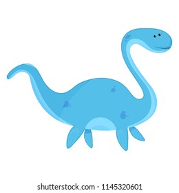 Cute dino elasmosaurus baby vector illustration