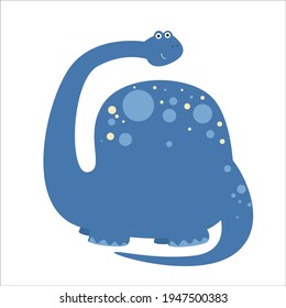 Cute Dino Flat Cartoon Character Vector Template Design Illustration