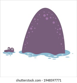Cute Dino Flat Cartoon Character Vector Template Design Illustration