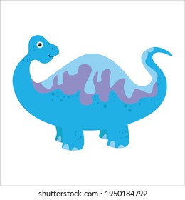 Cute Dino Flat Cartoon Character Vector Template Design Illustration