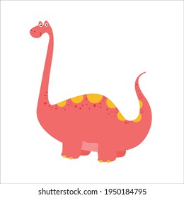 Cute Dino Flat Cartoon Character Vector Template Design Illustration