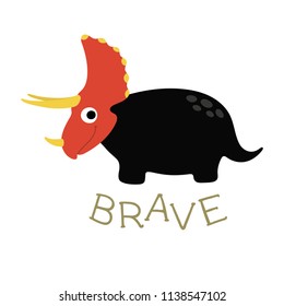 Cute dino illustration.