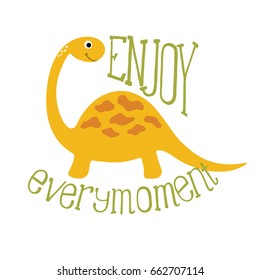 Cute dino illustration.
