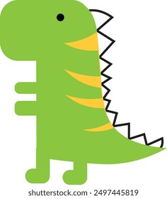 Cute dino little dinosaur vector illustration	
