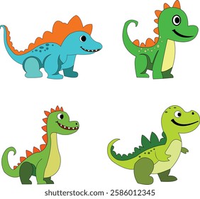 cute dino vector illustration. Dino funny character cartoon element