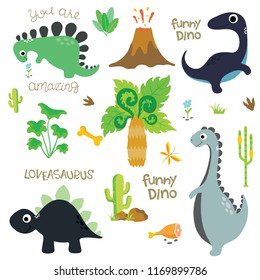 Cute dinos set.