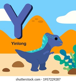 Cute Dinosaur Alphabet Letter Y Yinlong