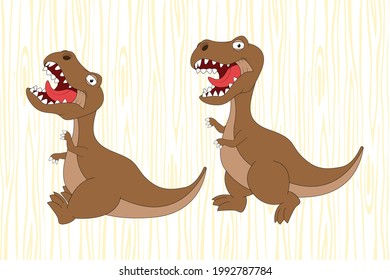 cute dinosaur animal cartoon, simple vector illustration