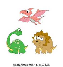 cute dinosaur animal illustration design