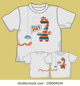 Cute dinosaur artwork for baby and boys wear