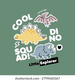 Cute Dinosaur Baby Animal Vector Illustration 