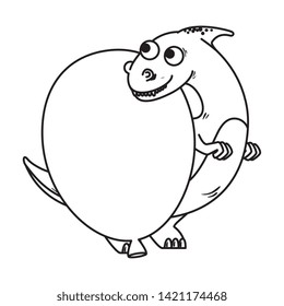cute dinosaur with balloon helium