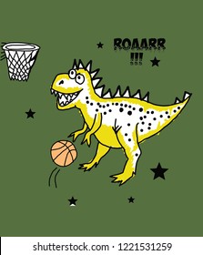 cute dinosaur basketball 