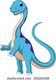 Cute Dinosaur Brontosaurus Cartoon